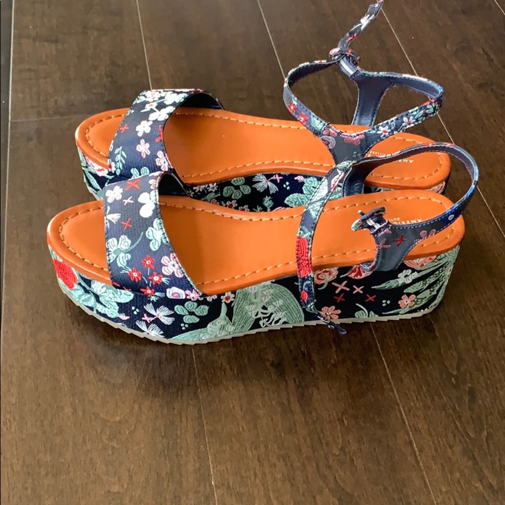 Floral wedges (never worn)